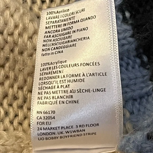 Urban Outfitters | Bobby Boyfriend Striped Crew-Neck Sweater Medium | Y2K Vibes - Picture 6 of 6